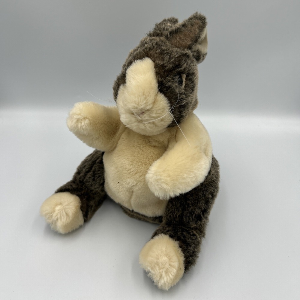 Folkmanis Baby Dutch Rabbit Hand Puppet Plush Bunny Brown